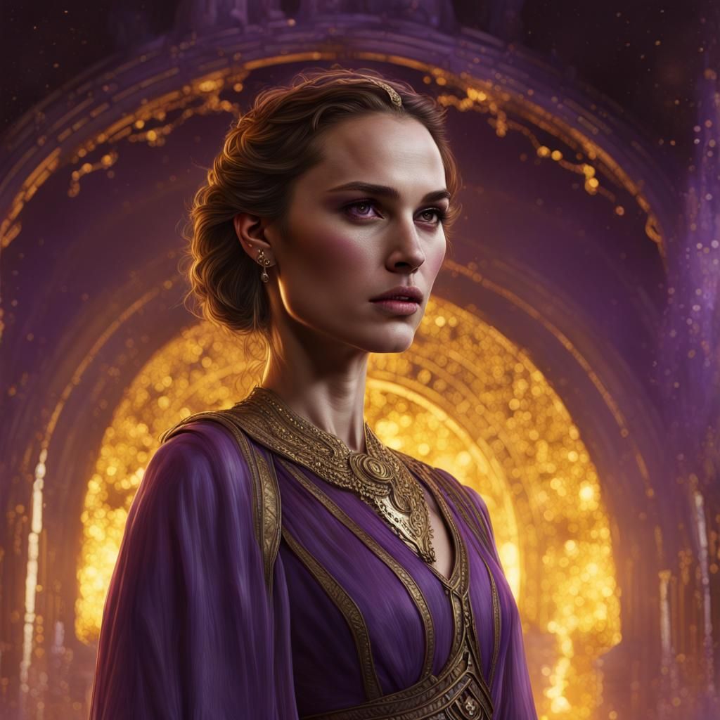 Natalie Portman with Third Eye: Dark Fantasy Art