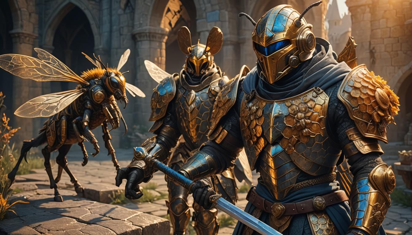 Medieval Bee Warrior Concept Art
