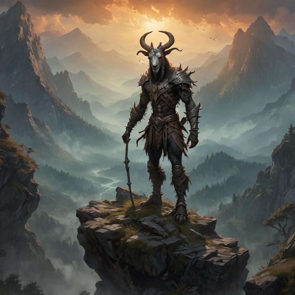 Fierce Goatman Warrior Concept Art