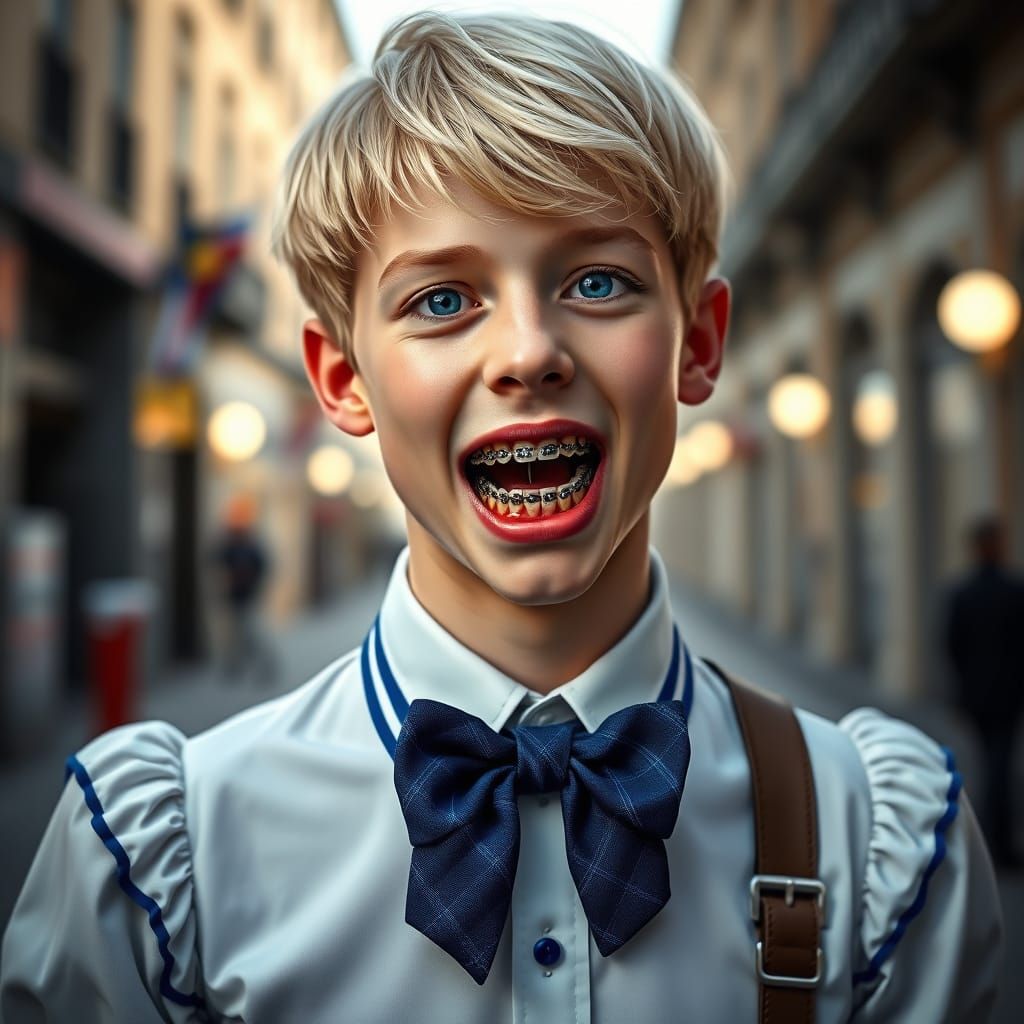 Youthful Rebellion in Bold, Futuristic Style