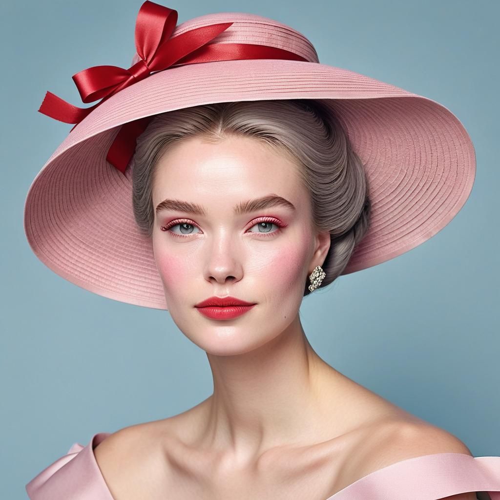 Elegant Portrait of a Nordic Woman in Vintage Dress