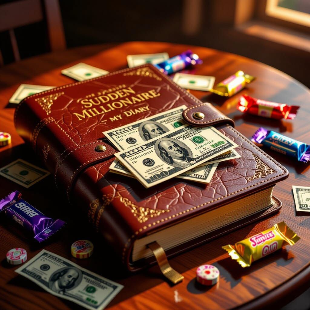 Sudden Millionaire Diary Overflowing with Cash