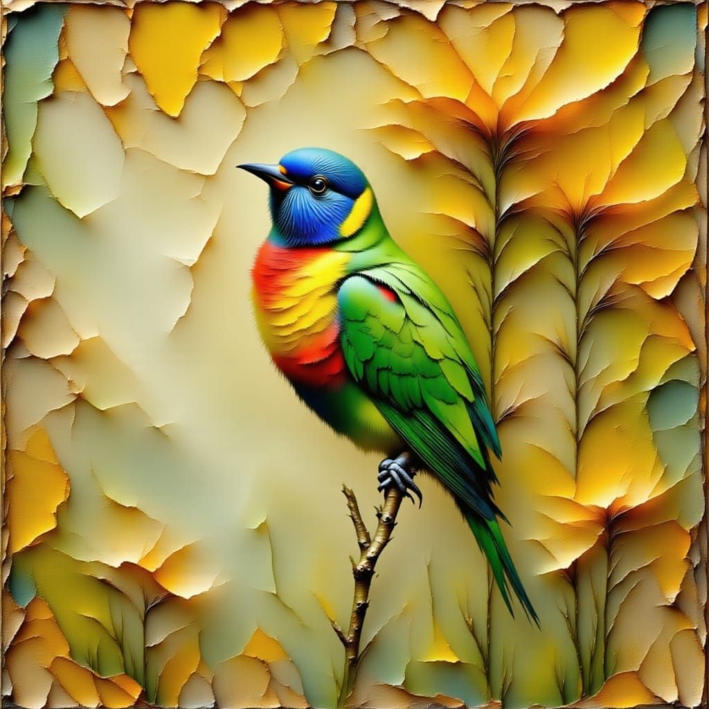 Colorful Lorikeet Feeding on Bottlebrush Flower