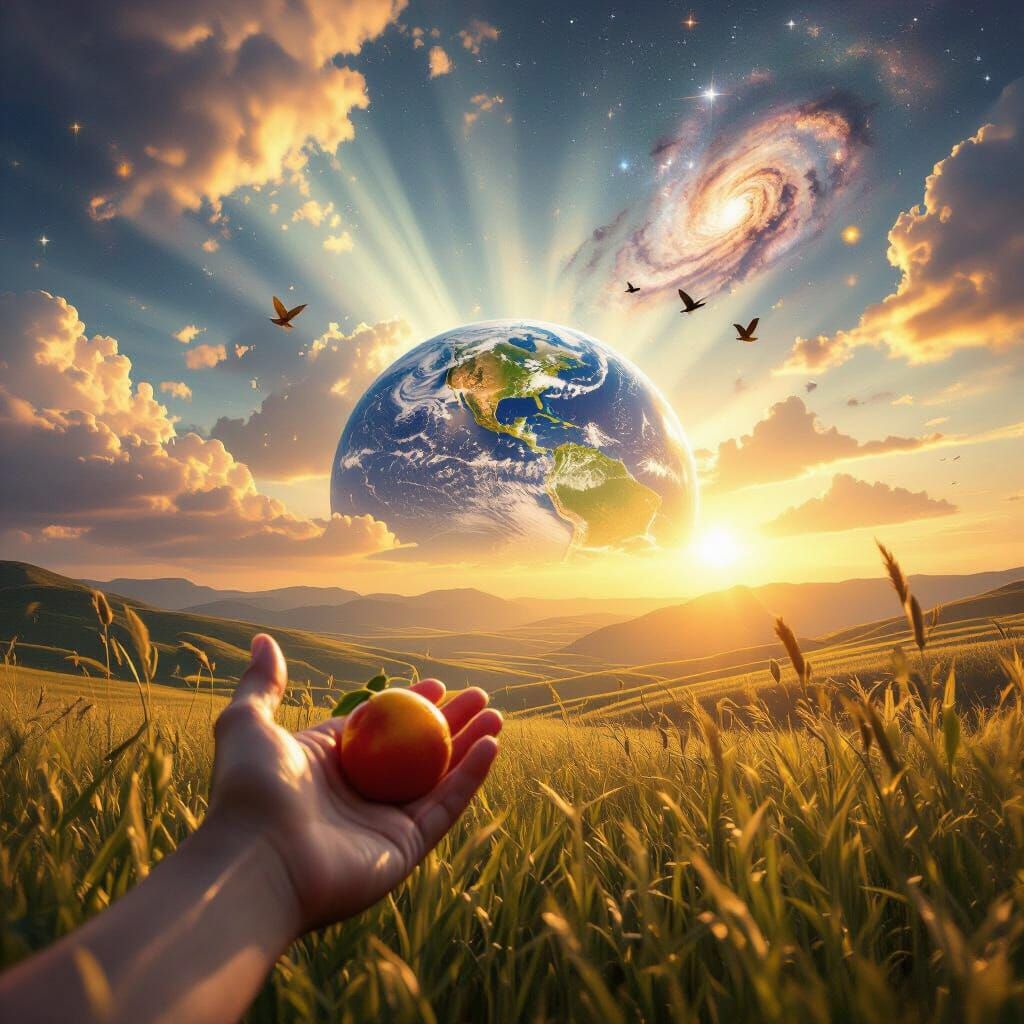 Majestic Earth: A Life-Giving Home Cinematic Poster