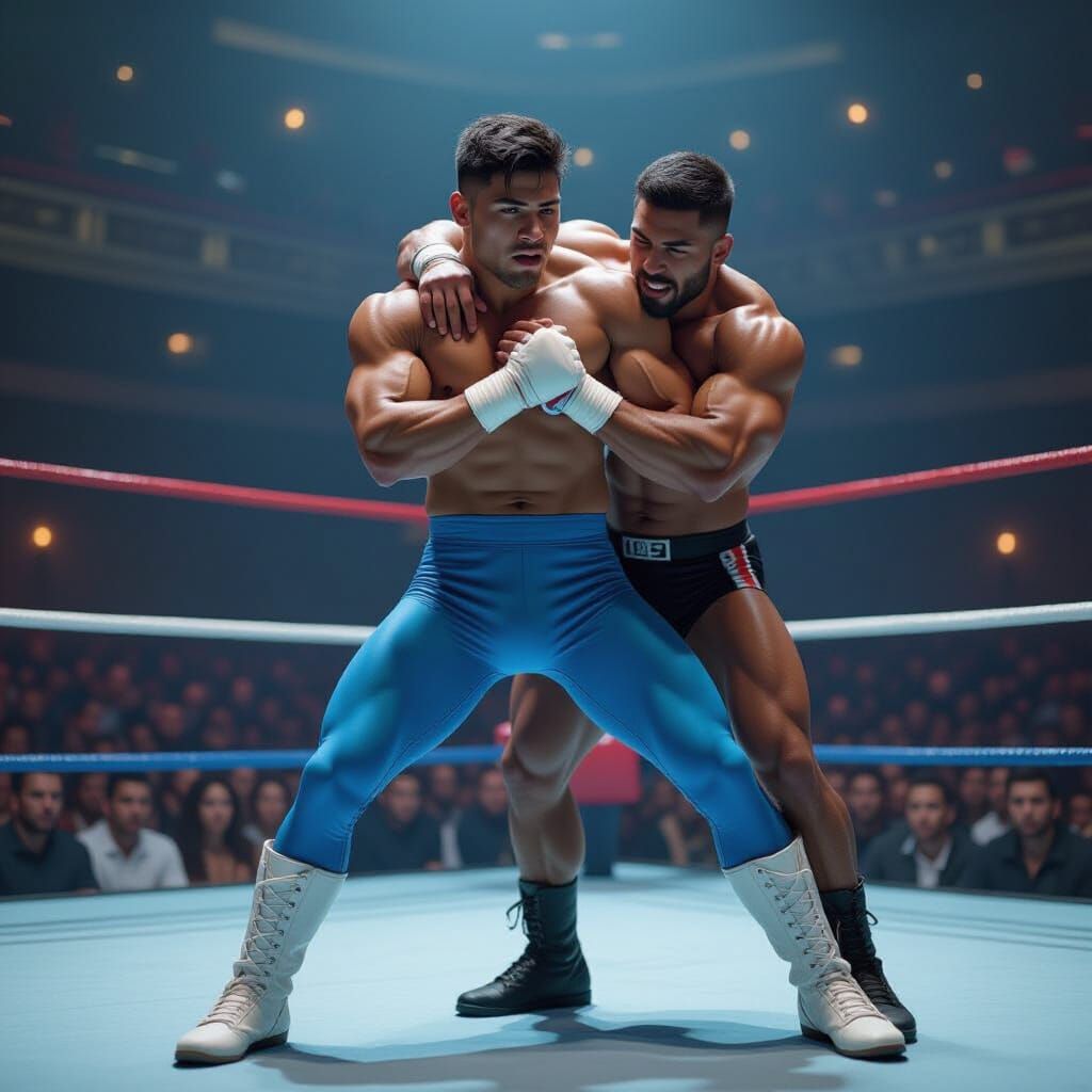 Intense Young Wrestler Prepares for Penthouse Fight