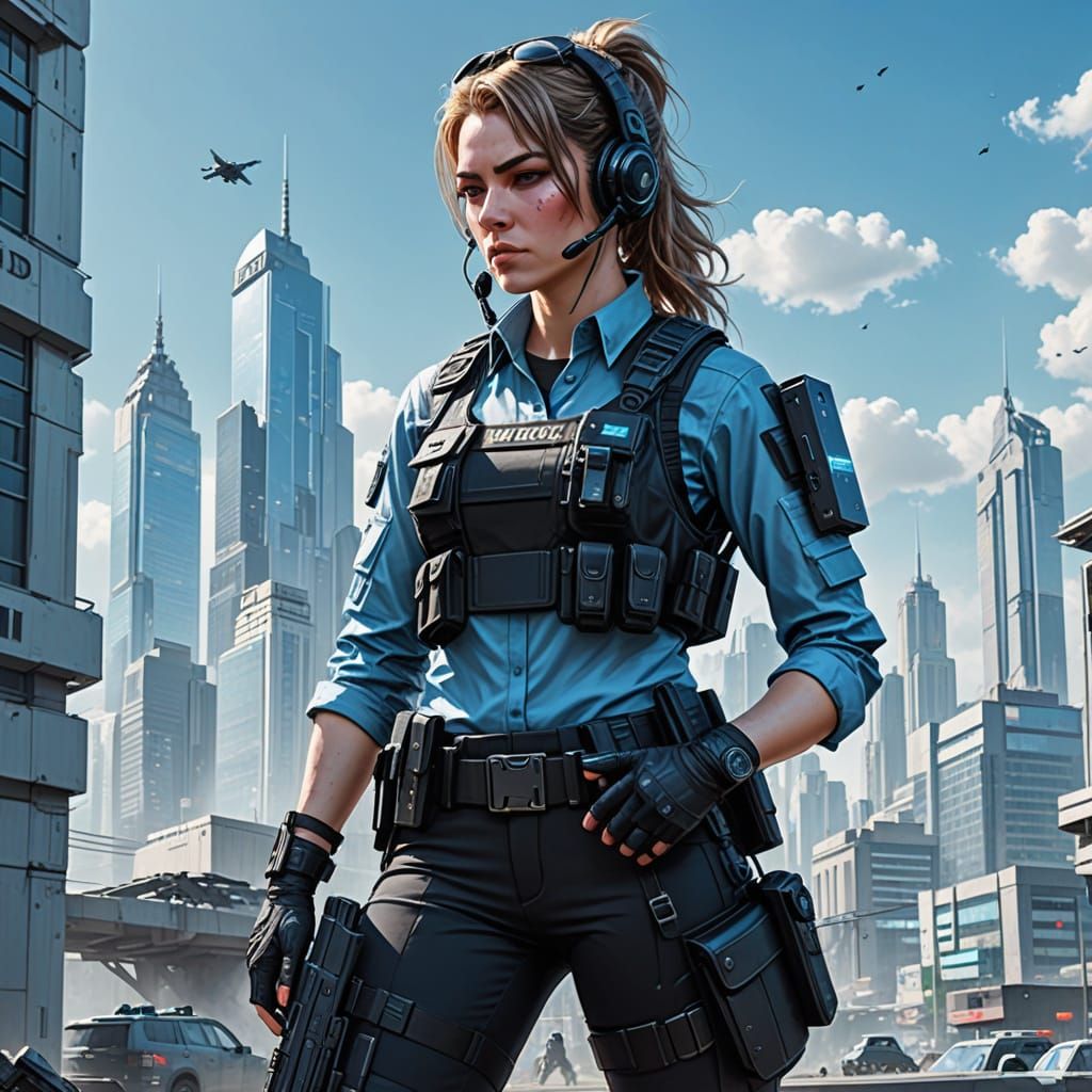 Scifi police girl...