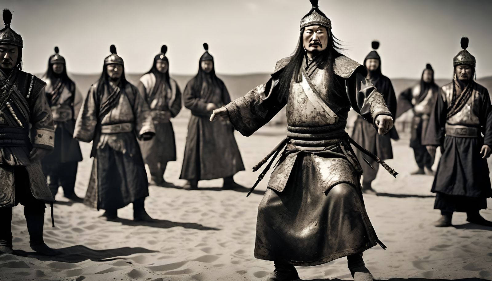 Genghis Khan dancing the Cha cha Slide