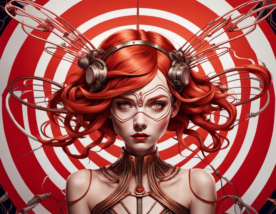 Industrial Fairy Concept Art in Art Nouveau Style