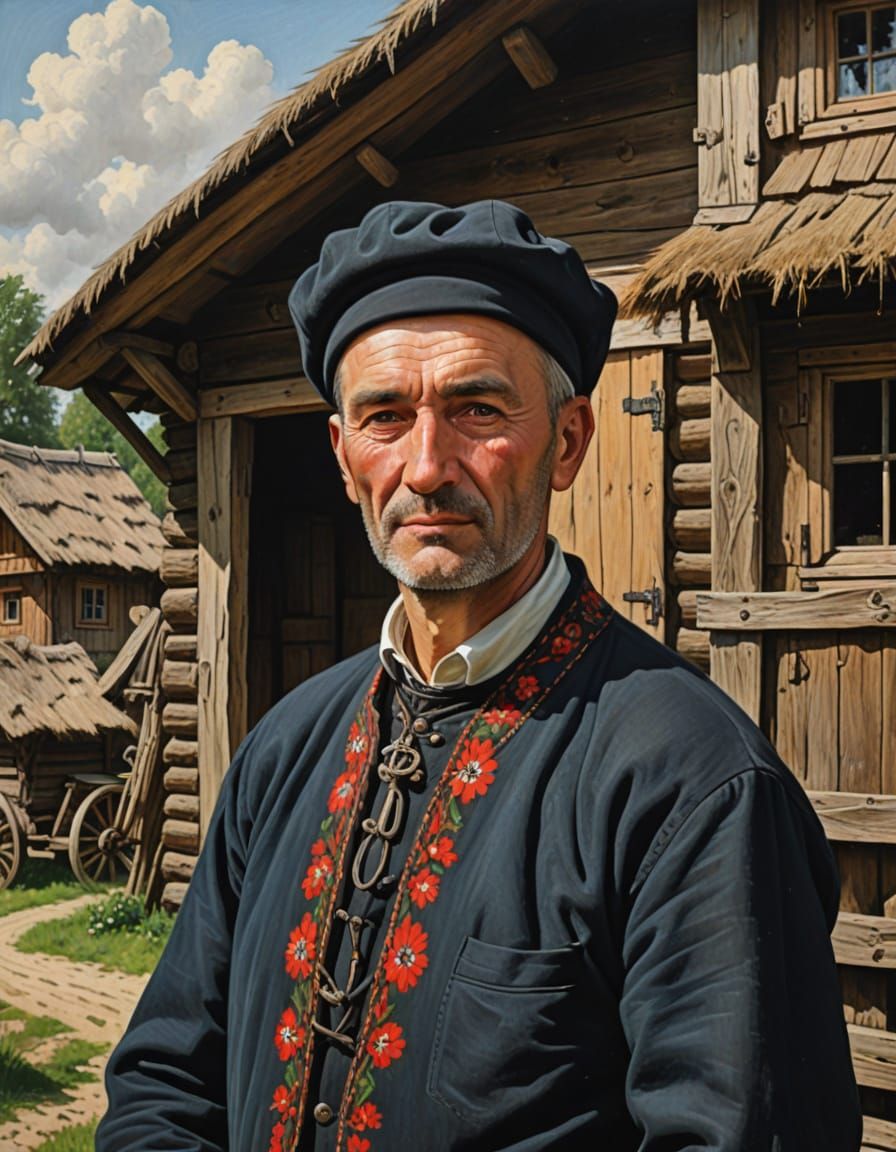 Polish Folk Hero in Traditional Attire