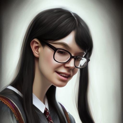 Fantasy Portrait of Young Woman in Digital Art Style