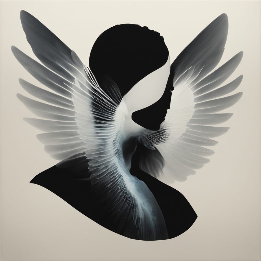 Bioluminescent Winged Goddess