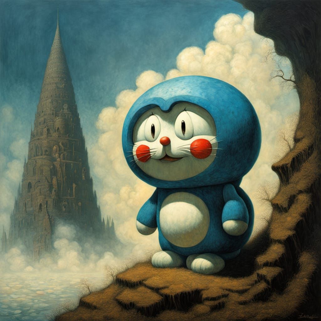 Surrealistic Robot from Future in Polish Art Style