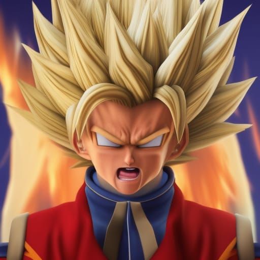 Super Saiyan Transformation: Photorealistic Anime Concept Ar...