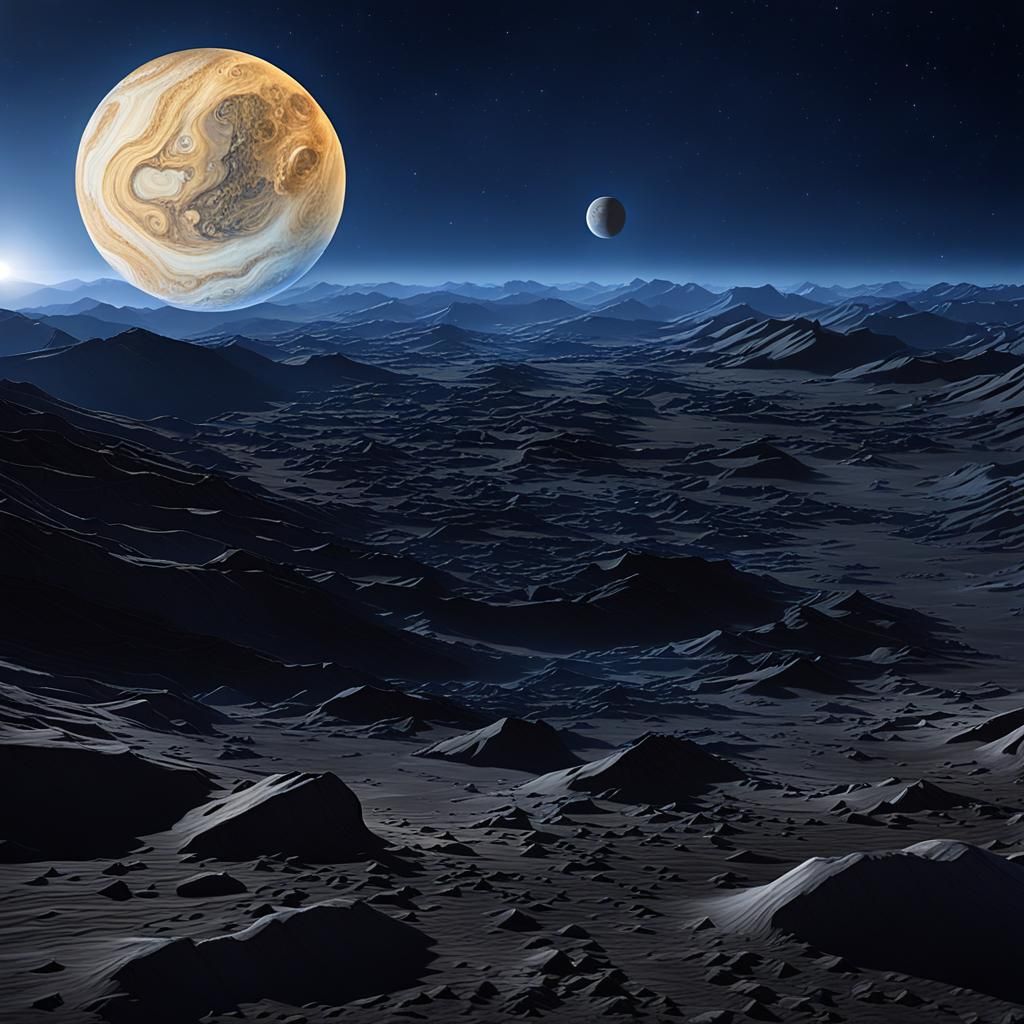 Surreal Realist Vision of Jupiter with Celestial Storms