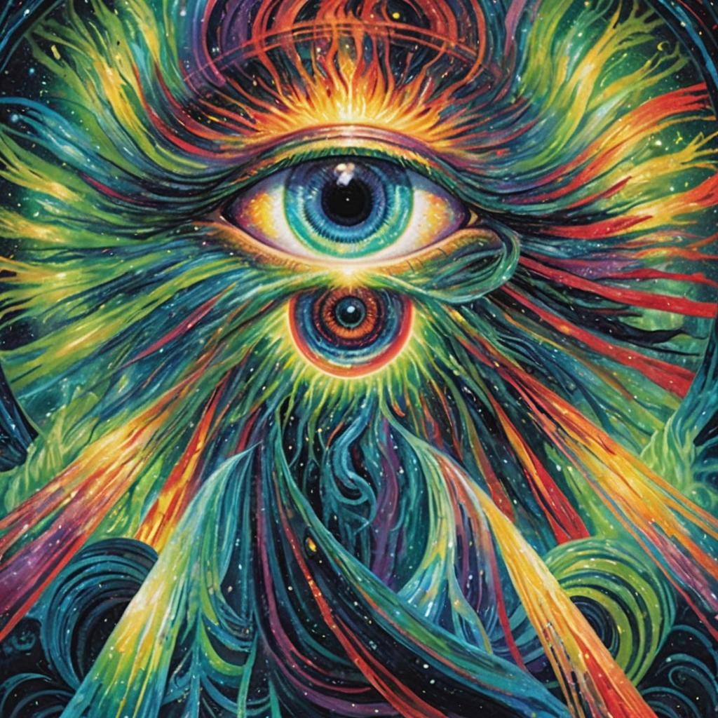 Visionary Astral Creature Eye in Ethereal Environment