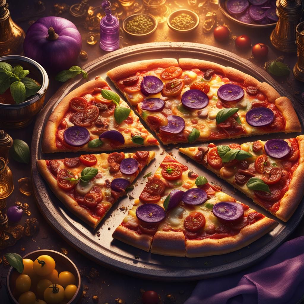 Dark Fantasy Pizza Masterpiece in 8k Resolution