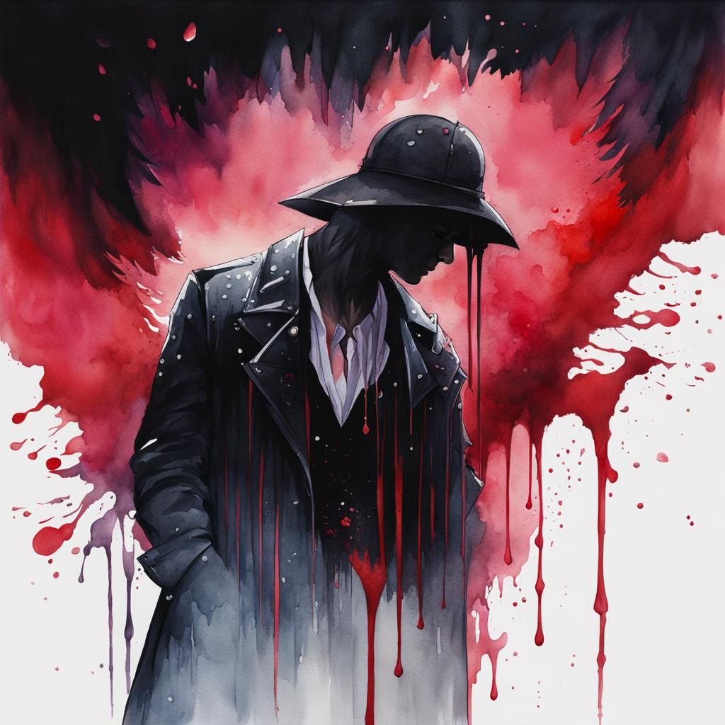 Heartache: Watercolor Splash Art Expression