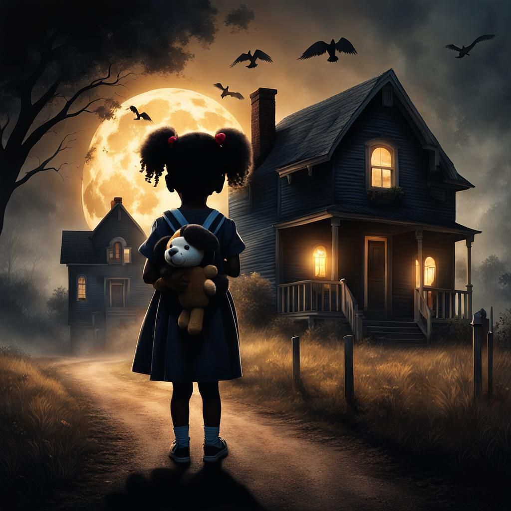 Haunted Childhood Memories Approaching Spooky House