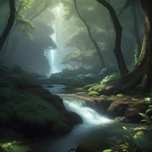 Mystical Archer in Riverdell: Fantasy Concept Art