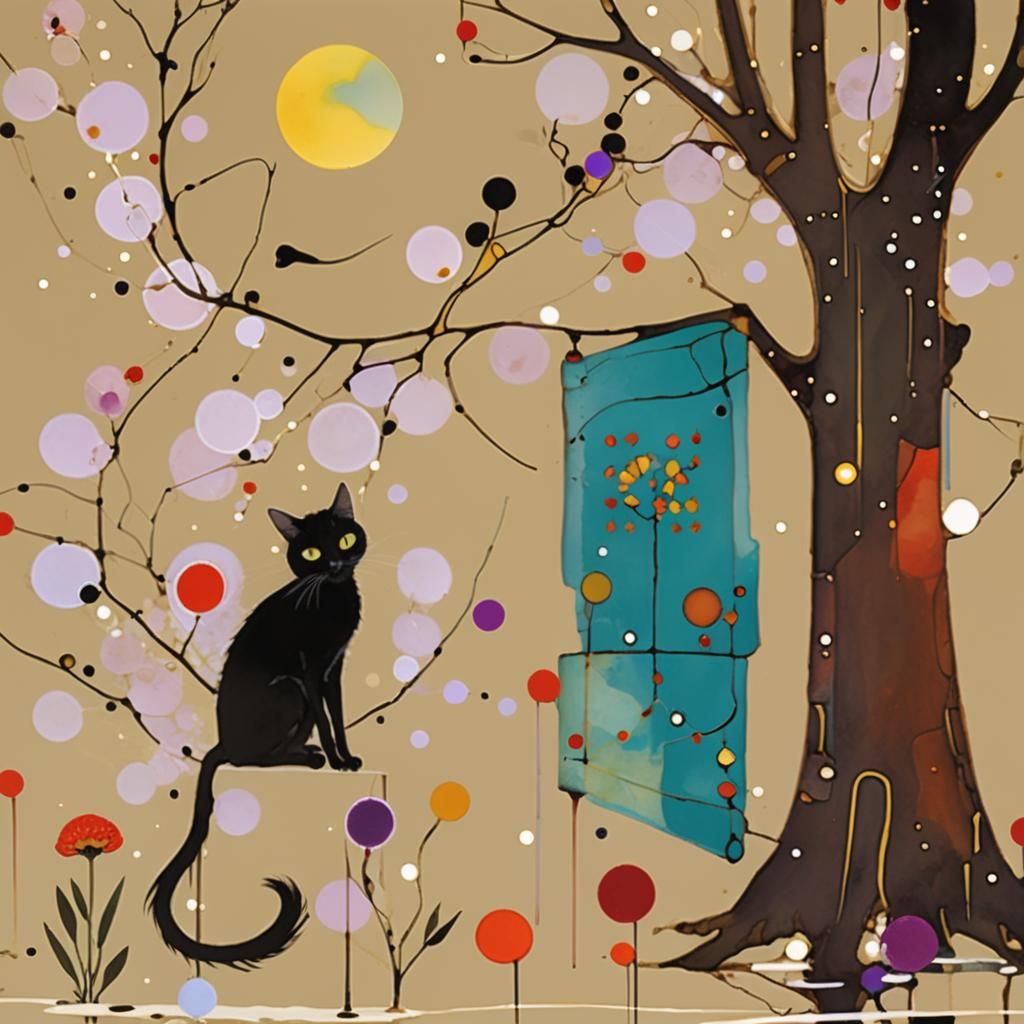 Magical Arabesque in Triadic Alcohol Ink