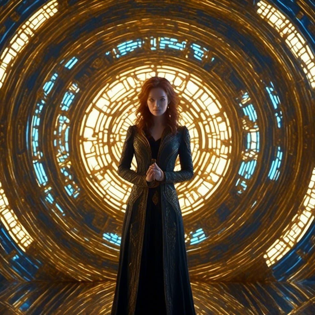 Time Traveler in Tardis with Paranormal Tools