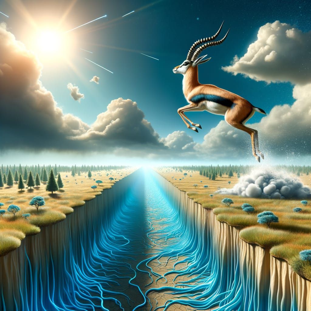 Gazelle Leaps Toward the Heavens in Epic Jump