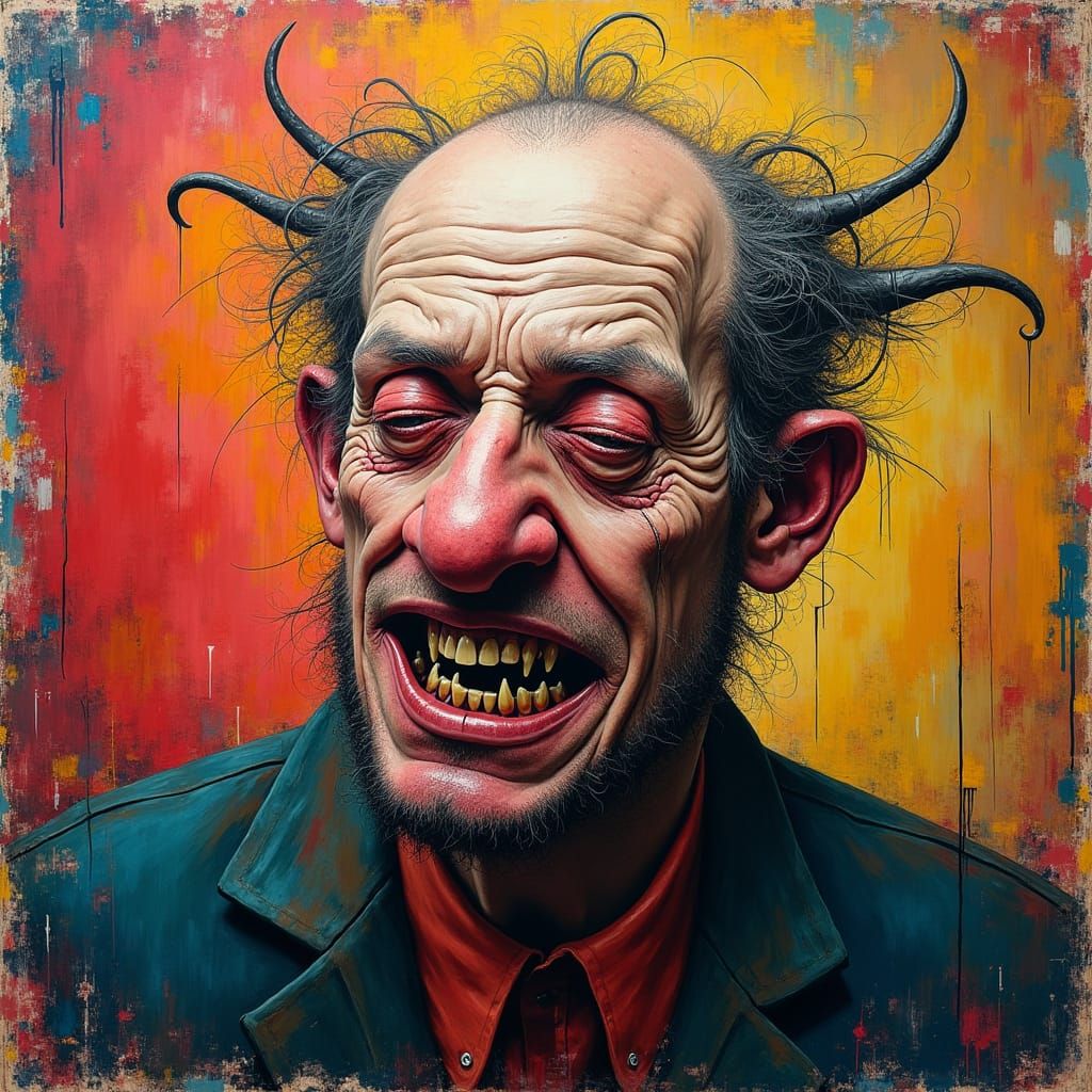 Distorted Portrait in Bacon-esque Style