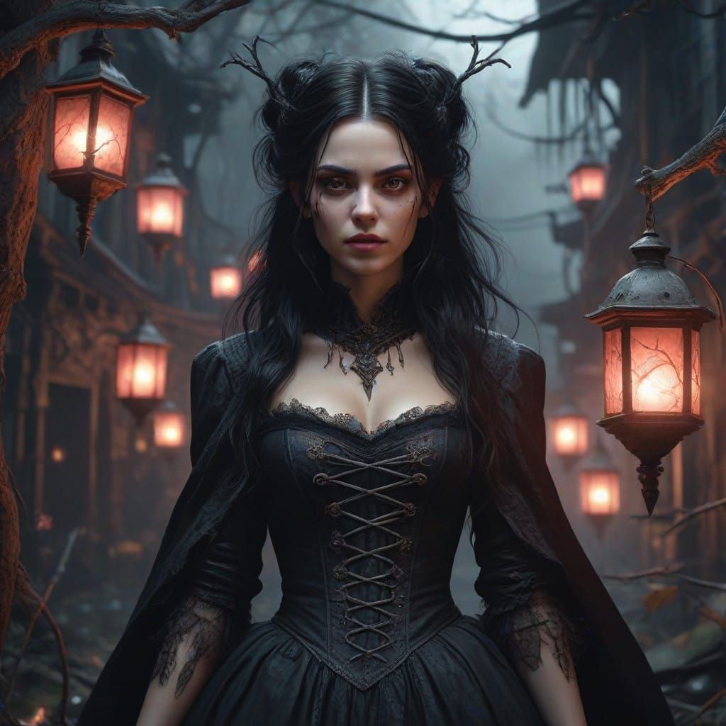Mysterious Vampire in Victorian-Era Inspired Splendor
