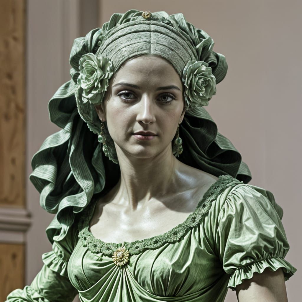 Marzipan Lady with Candy Wig and Chocolate Mask