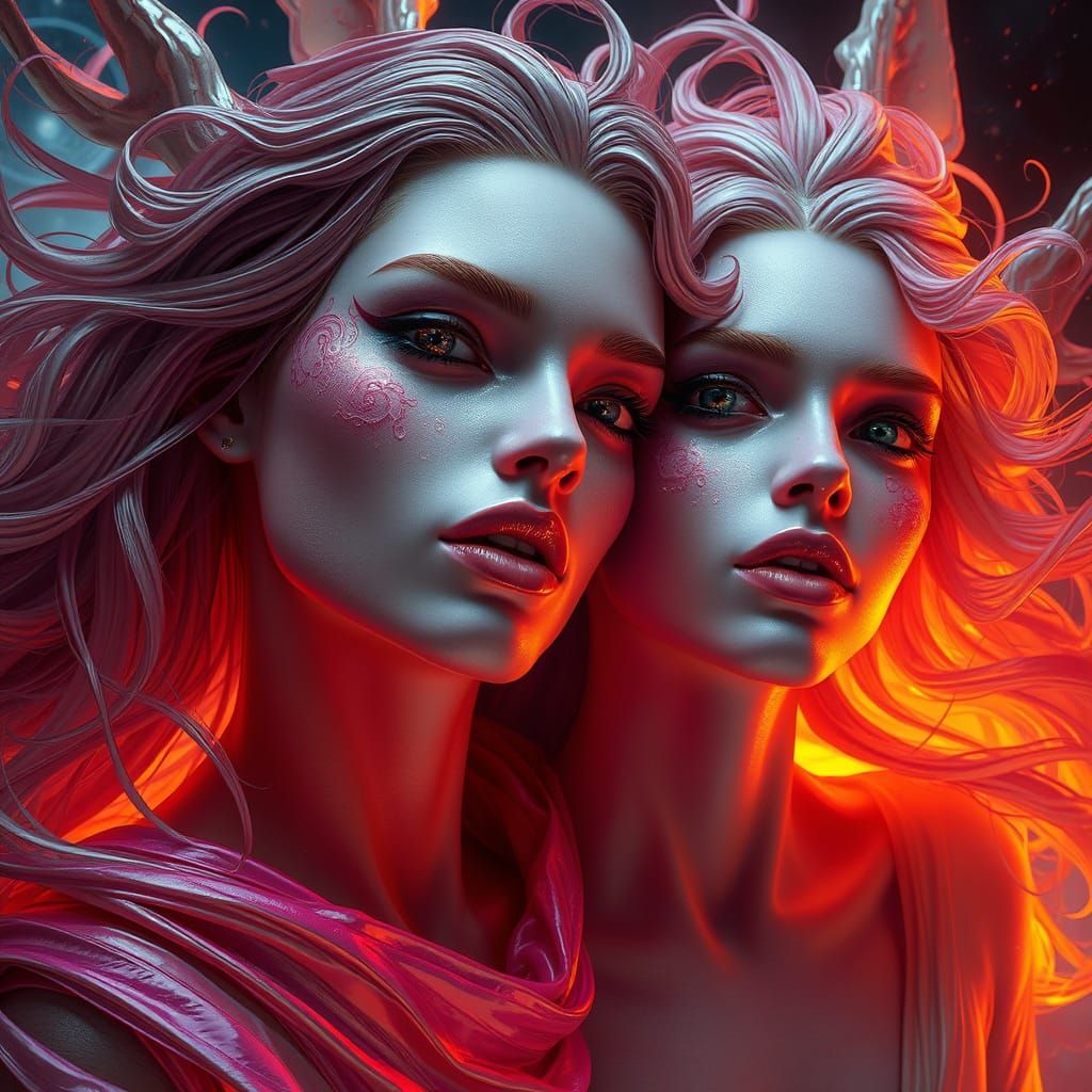 Divine Beauties: Hyperrealistic Ecstatic Expressions in Digi...