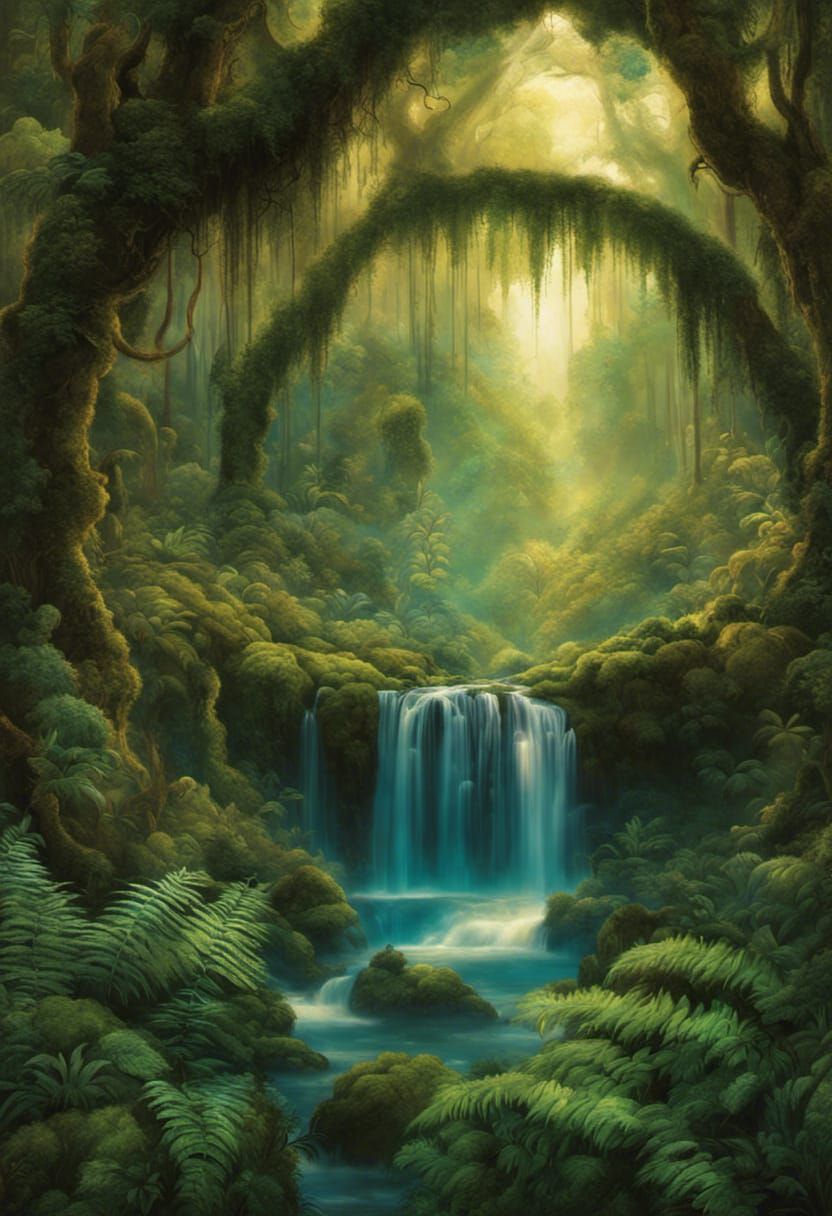 Ethereal Landscape with Klimt Influences