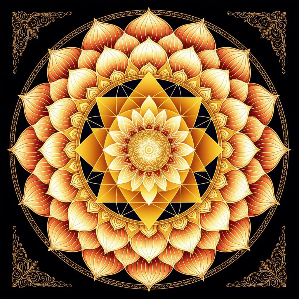 Sacred Yantra Mandala: Unity of Self and Cosmos