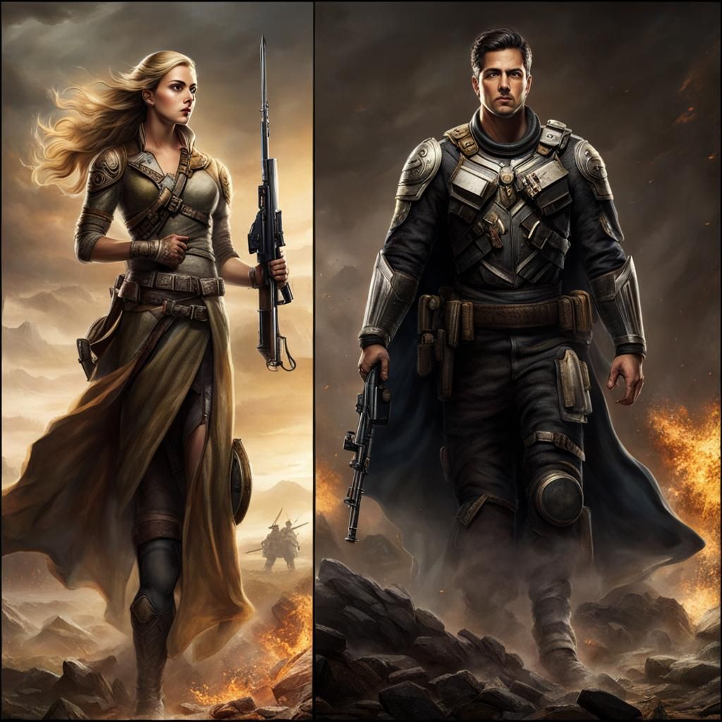 Abstract Male vs Female Conflict