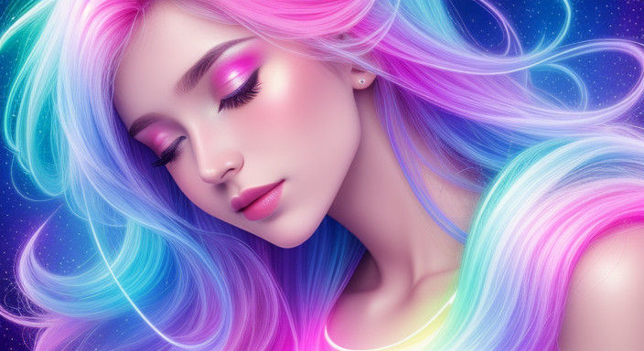 Dreamy Goddess of Whispers in Vibrant Digital Art