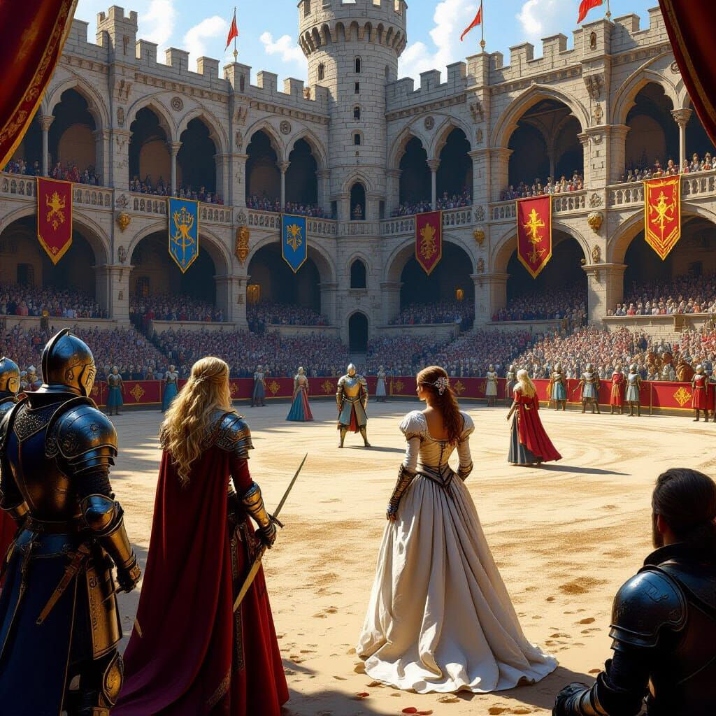 Medieval Tournament Spectacle in Realistic Style
