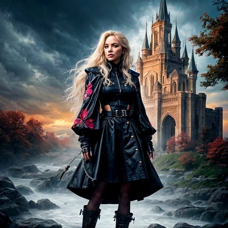 Stormy Rose Portrait in ShadowBlend Style