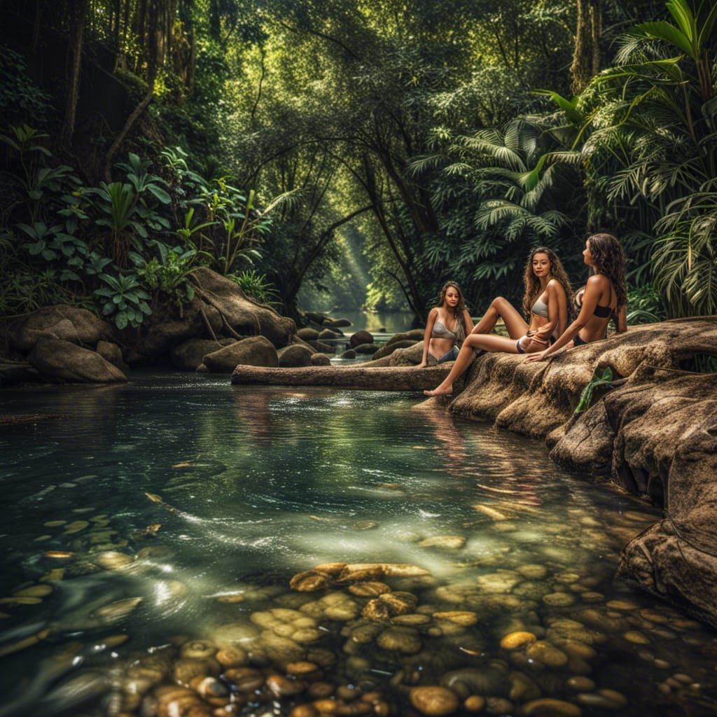 sunbathing in the shade