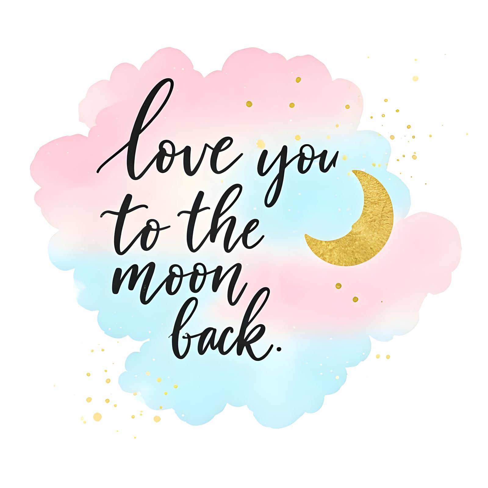 Whimsical Love Clouds in Vintage Style