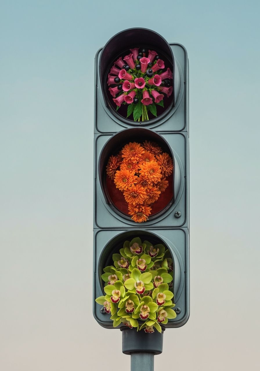Traffic Light in Bloom