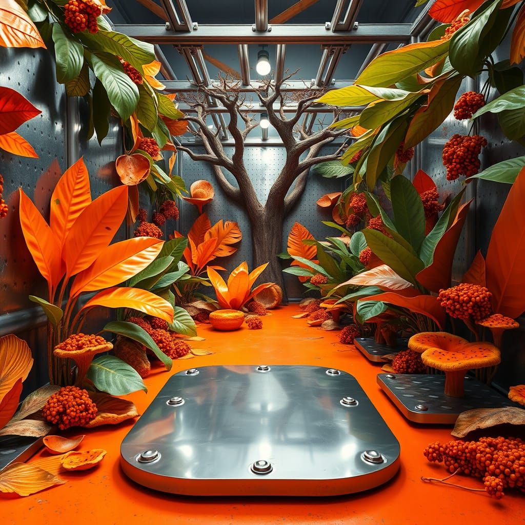 Orange Metal Meets Tropical Jungle