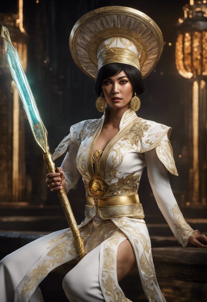 Ashrah, Outworld Warrior Priestess with Kris Sword