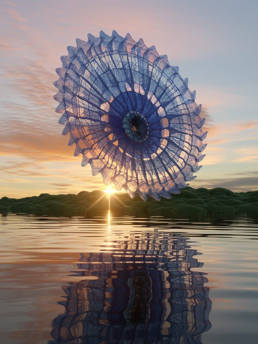 Sunriseset Fountain in Chagall's Eden
