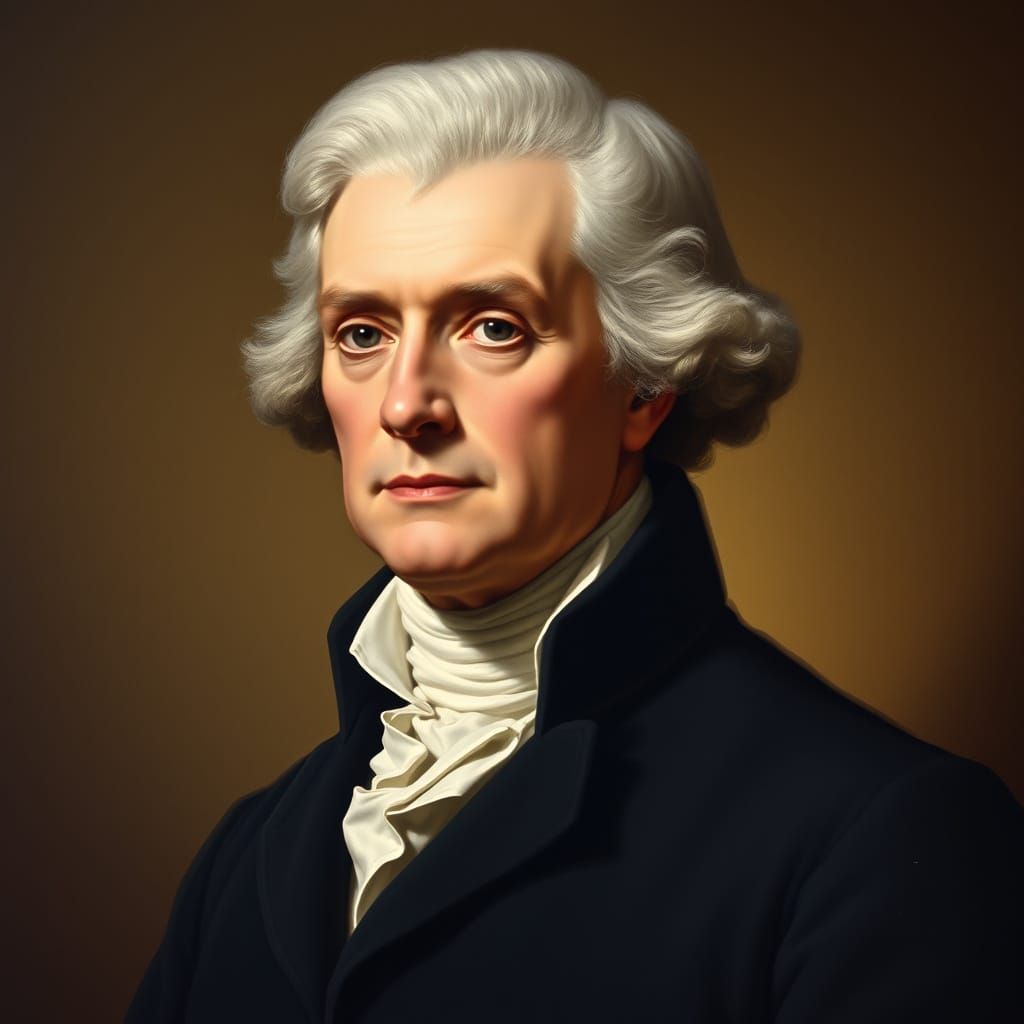 Thomas Jefferson in 18th-Century Neoclassicism Style