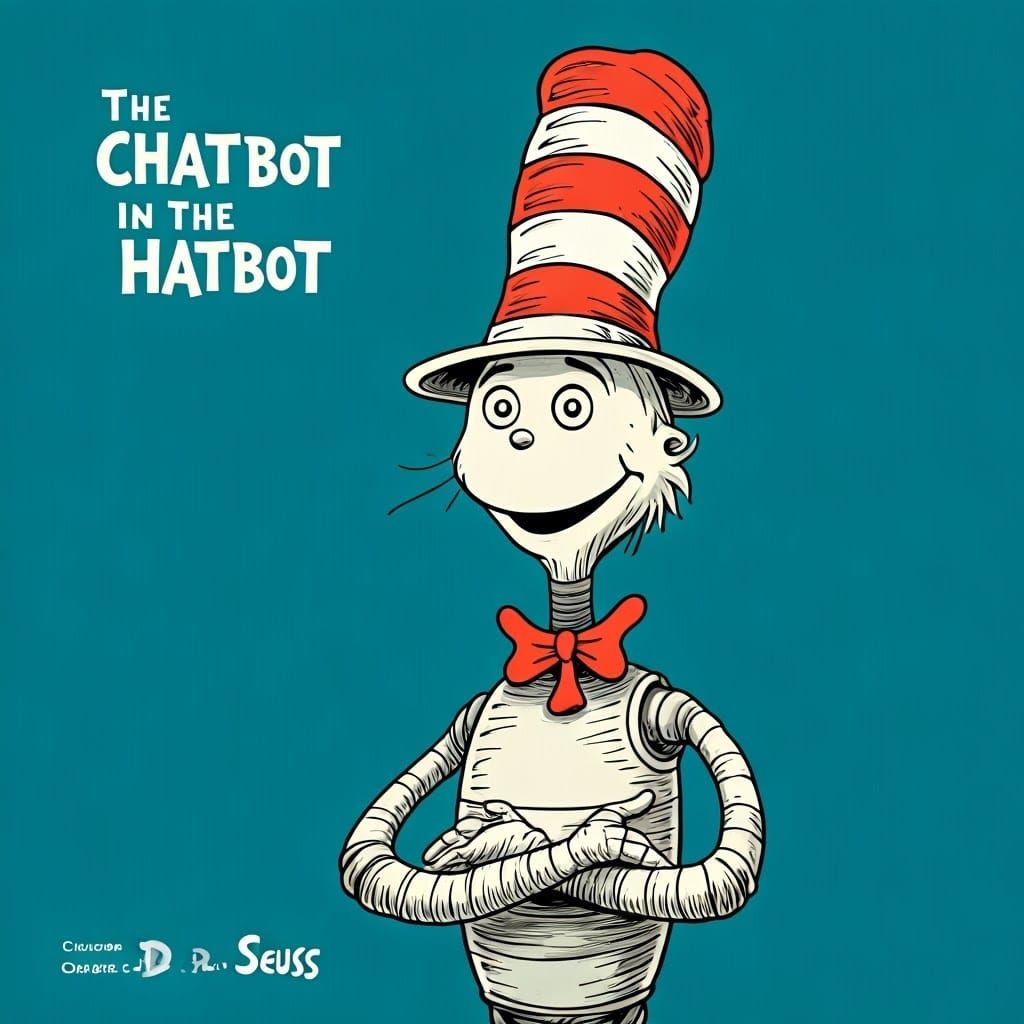 Chatbot in the Hat: A Dr. Seuss Inspired Cover