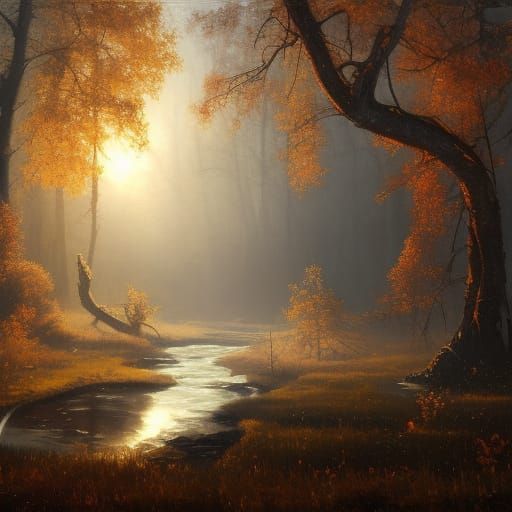 High Gothic Fantasy Aspen Parkland Oil Painting