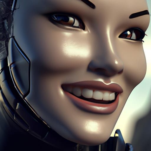 Heroine with Playful Grin in Artgerm Style