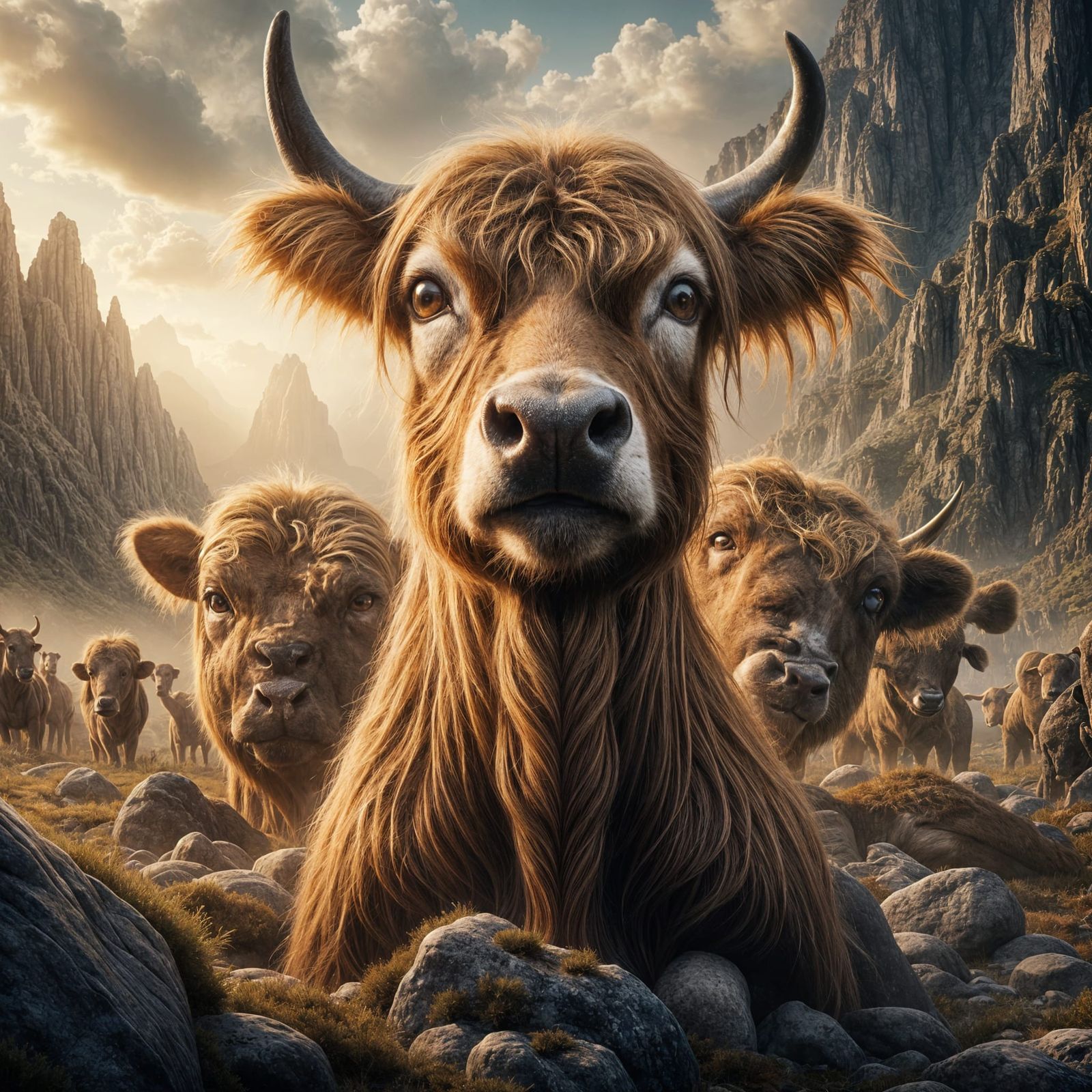 Golden Calf Stands Atop Mountain of Bodies