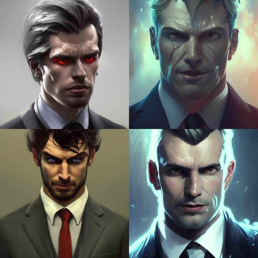 Demonic Portrait in Hyperdetailed Style