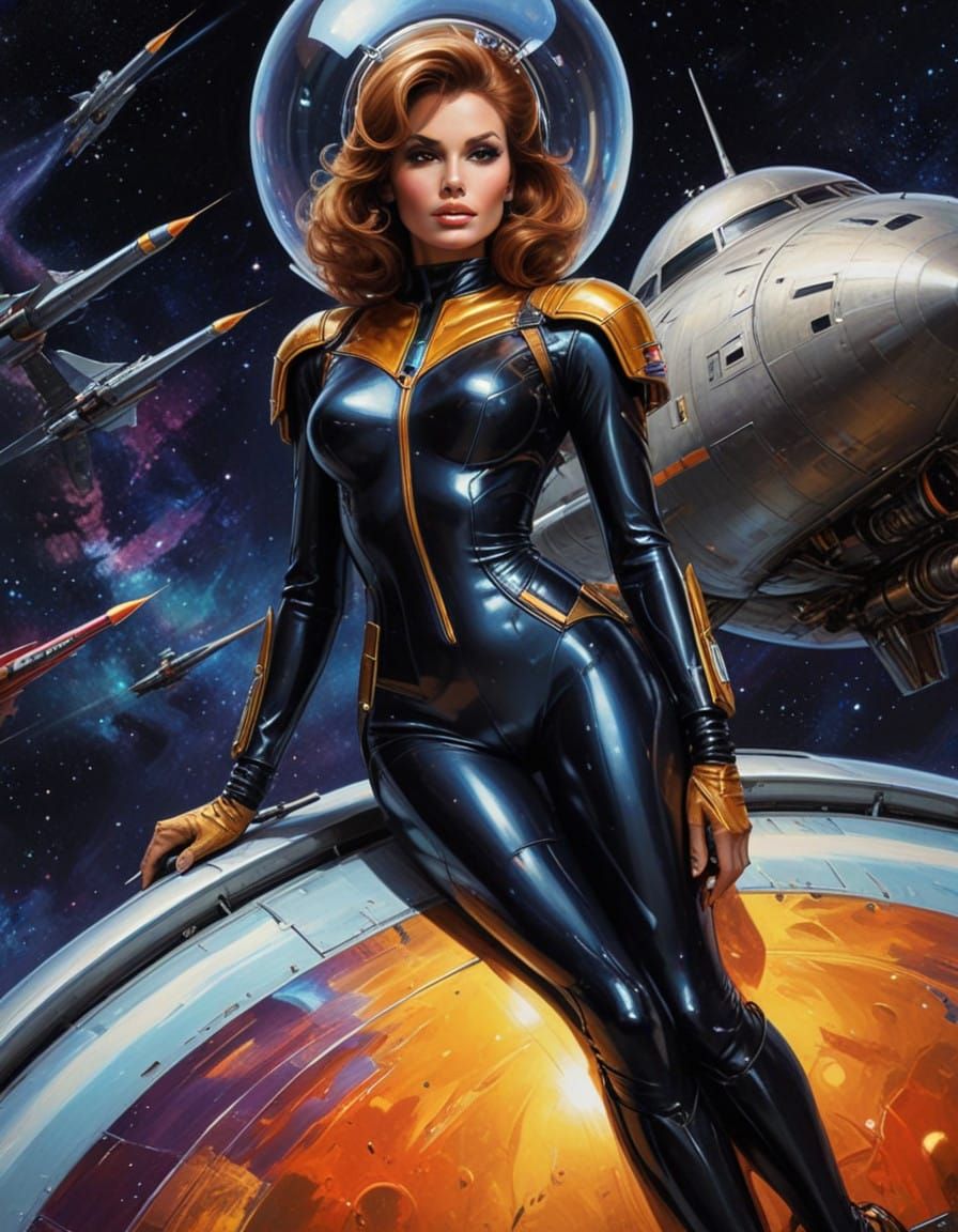 Lt. Wells of Space Patrol in Retro Sci-Fi Armor