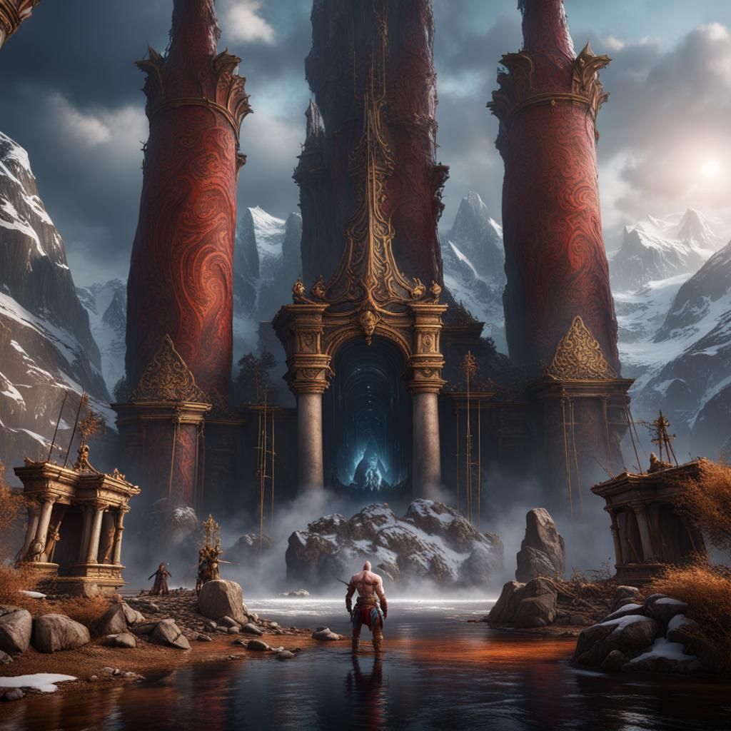God of War Ragnarok Detailed Matte Painting